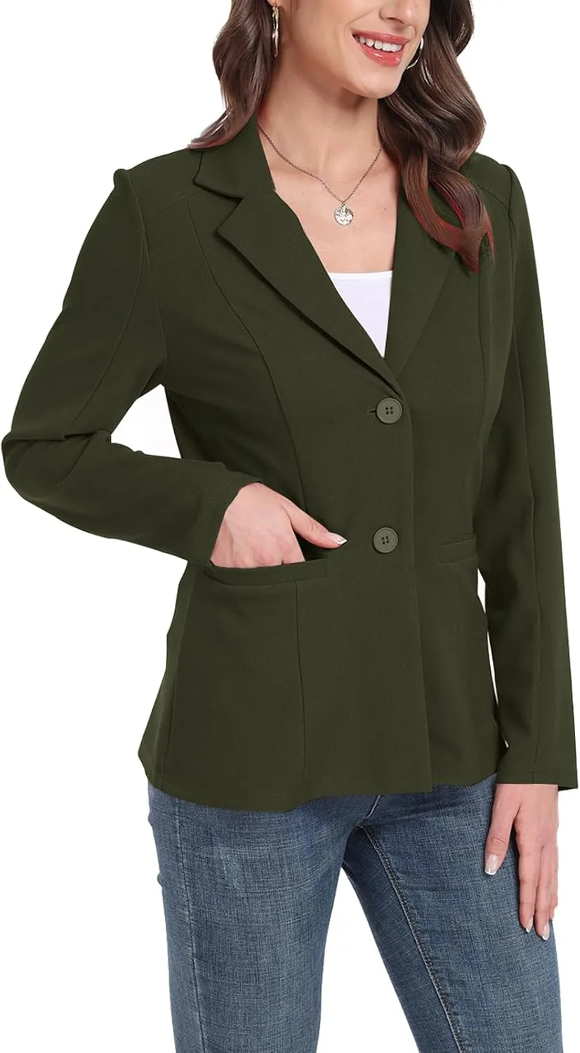 MINTLIMIT Womens Casual Blazers Dressy Lapel Collar 2025 Open Front Work Office Long Sleeve Suit Jackets Blazer