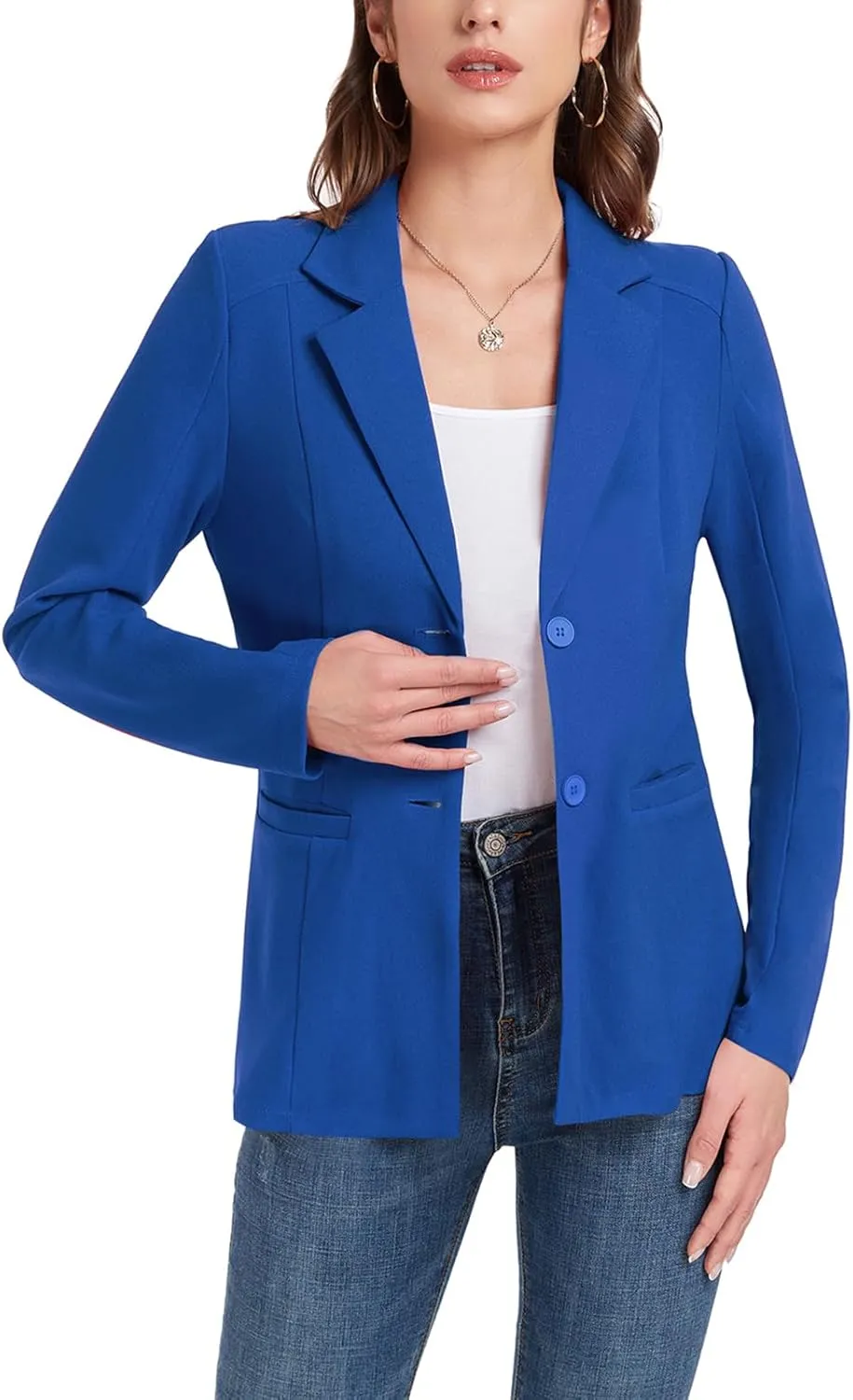 MINTLIMIT Womens Casual Blazers Dressy Lapel Collar 2025 Open Front Work Office Long Sleeve Suit Jackets Blazer