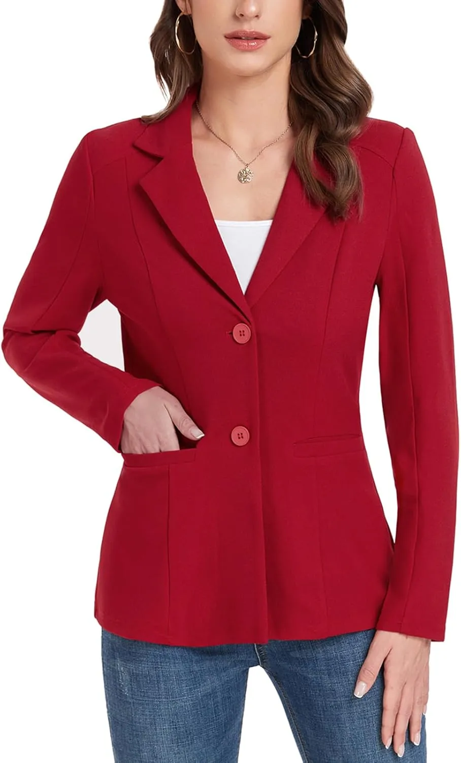 MINTLIMIT Womens Casual Blazers Dressy Lapel Collar 2025 Open Front Work Office Long Sleeve Suit Jackets Blazer