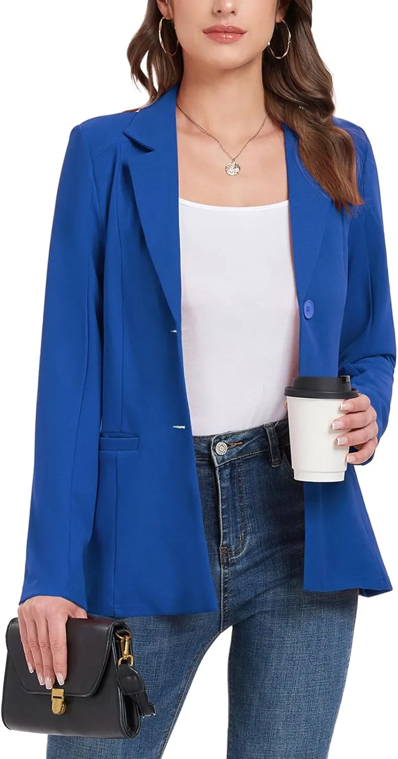 MINTLIMIT Womens Casual Blazers Dressy Lapel Collar 2025 Open Front Work Office Long Sleeve Suit Jackets Blazer