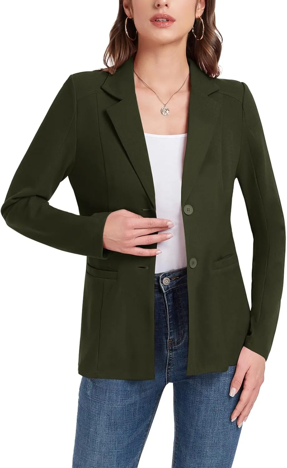 MINTLIMIT Womens Casual Blazers Dressy Lapel Collar 2025 Open Front Work Office Long Sleeve Suit Jackets Blazer
