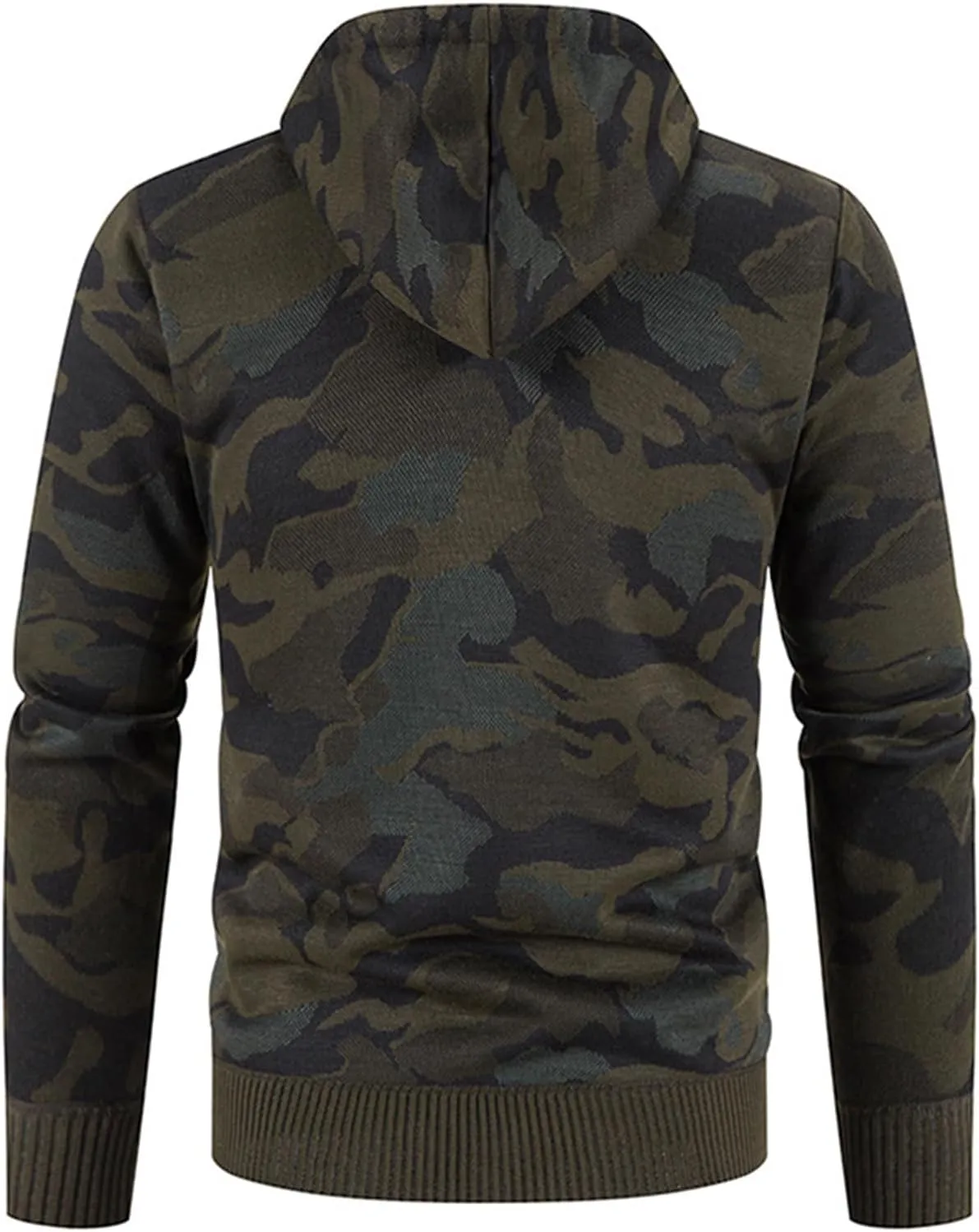 Mmoneyake Mens Camo Full Zip Hoodie Athletic Soft Sherpa Lined Fleece Hooded Sweater Jacket Long Sleeve Sweatshirt Sport Coat