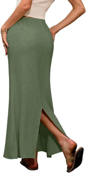 Partys Flowy Long Skirts Ladies Summer Loose Fitting Teen Girls Floral