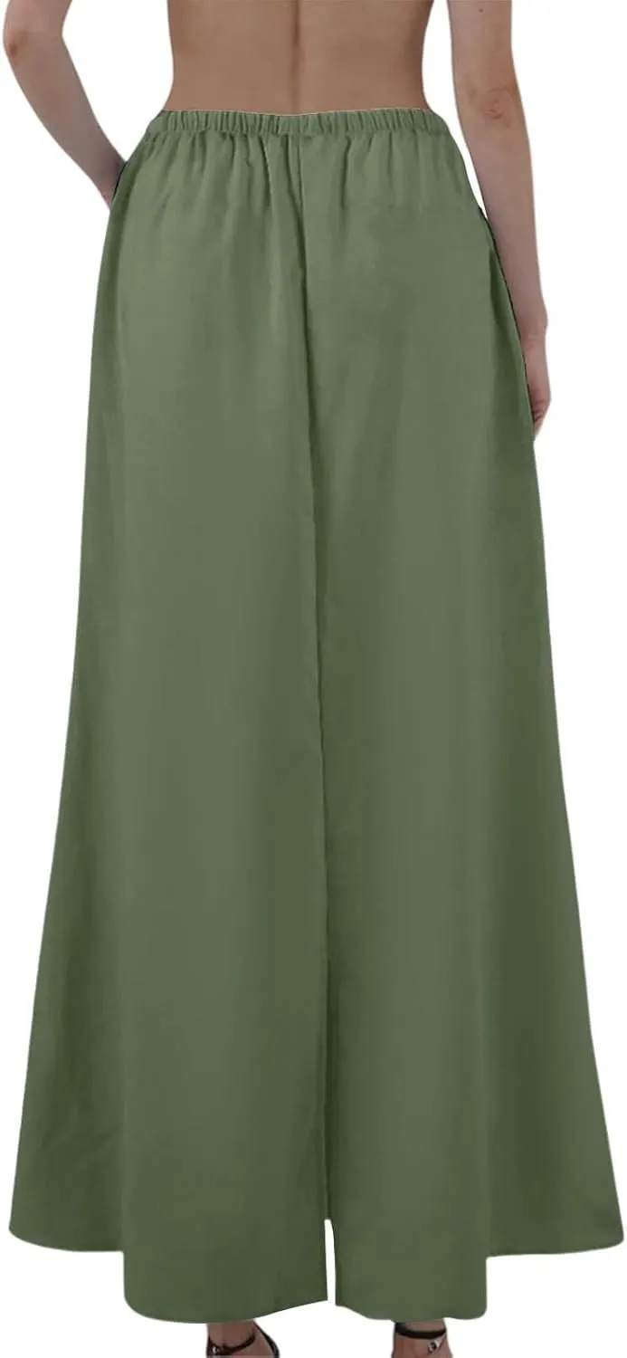 Partys Flowy Long Skirts Ladies Summer Loose Fitting Teen Girls Floral
