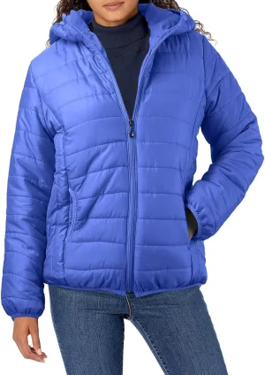 Puffer Jackets for Women Lightweight Quilted Down Coats Casual Zip Up Padded Coats Warm Winter Coats with Hooded