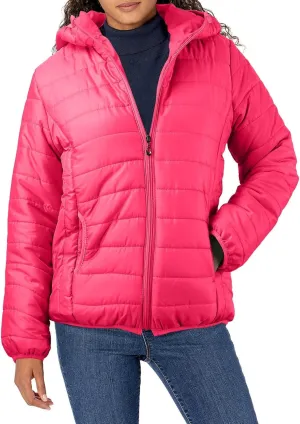 Puffer Jackets for Women Lightweight Quilted Down Coats Casual Zip Up Padded Coats Warm Winter Coats with Hooded