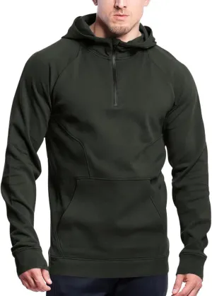 Quarter Zip Hoodies For Men Fashion Classic Shirts Tops Casual Sports Workout Pullover Long Sleeve Hooded Sweatshirts