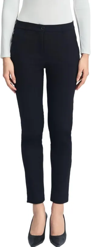SANDY & SID Cropped Pants for Women Petite Small Size Mid Waist Slim Fit Work Pants Stretch Trousers Slack Casual Office Wear