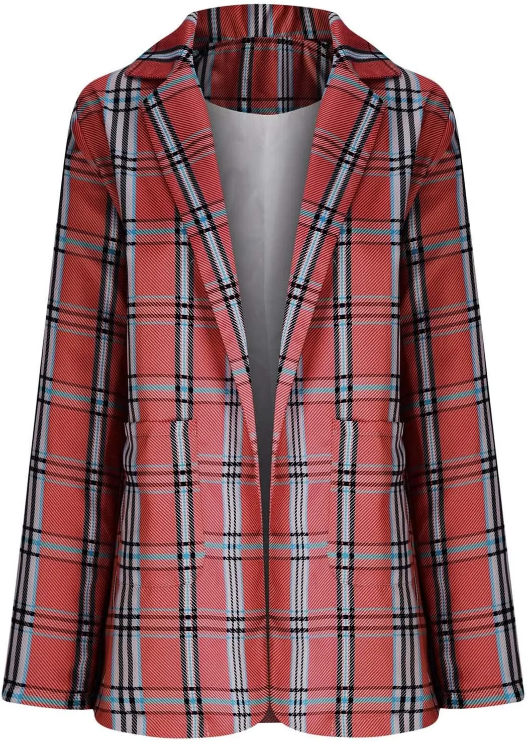Solid Color Blazers for Women Business Casual Plaid Blazer Jacket Office Work Jackets 2024 Fall Coats