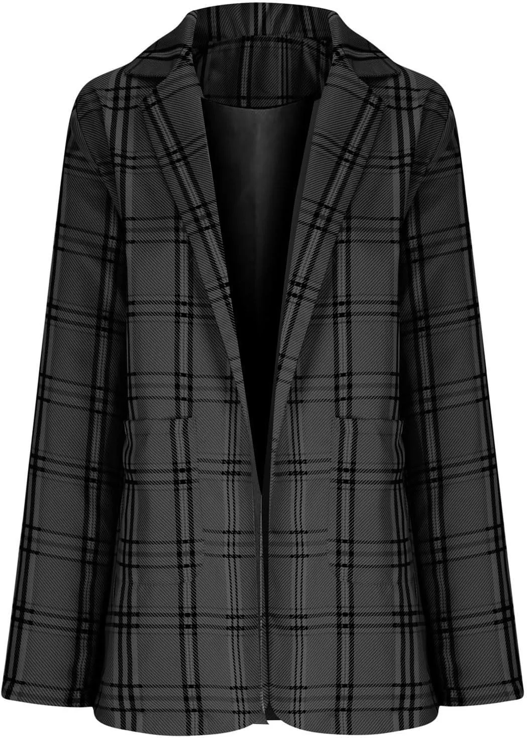 Solid Color Blazers for Women Business Casual Plaid Blazer Jacket Office Work Jackets 2024 Fall Coats