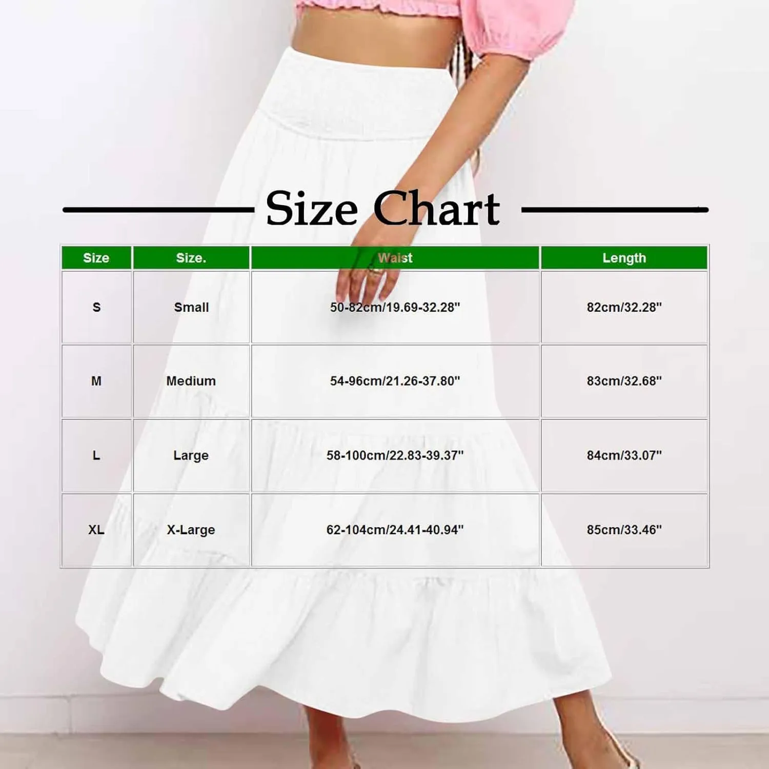 Summer Skirts for Women 2025 Trendy High Waist Long Ruffle Casual Beach Flowy Tiered Maxi Boho Aline Ladies Skirt