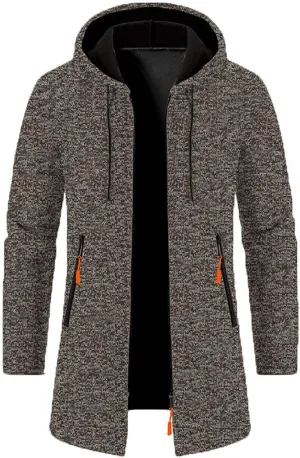 Sweaters for Men Men's Shawl Collar Long Cardigan Heavyweight Knitted Open Front Cardigans Sweaters
