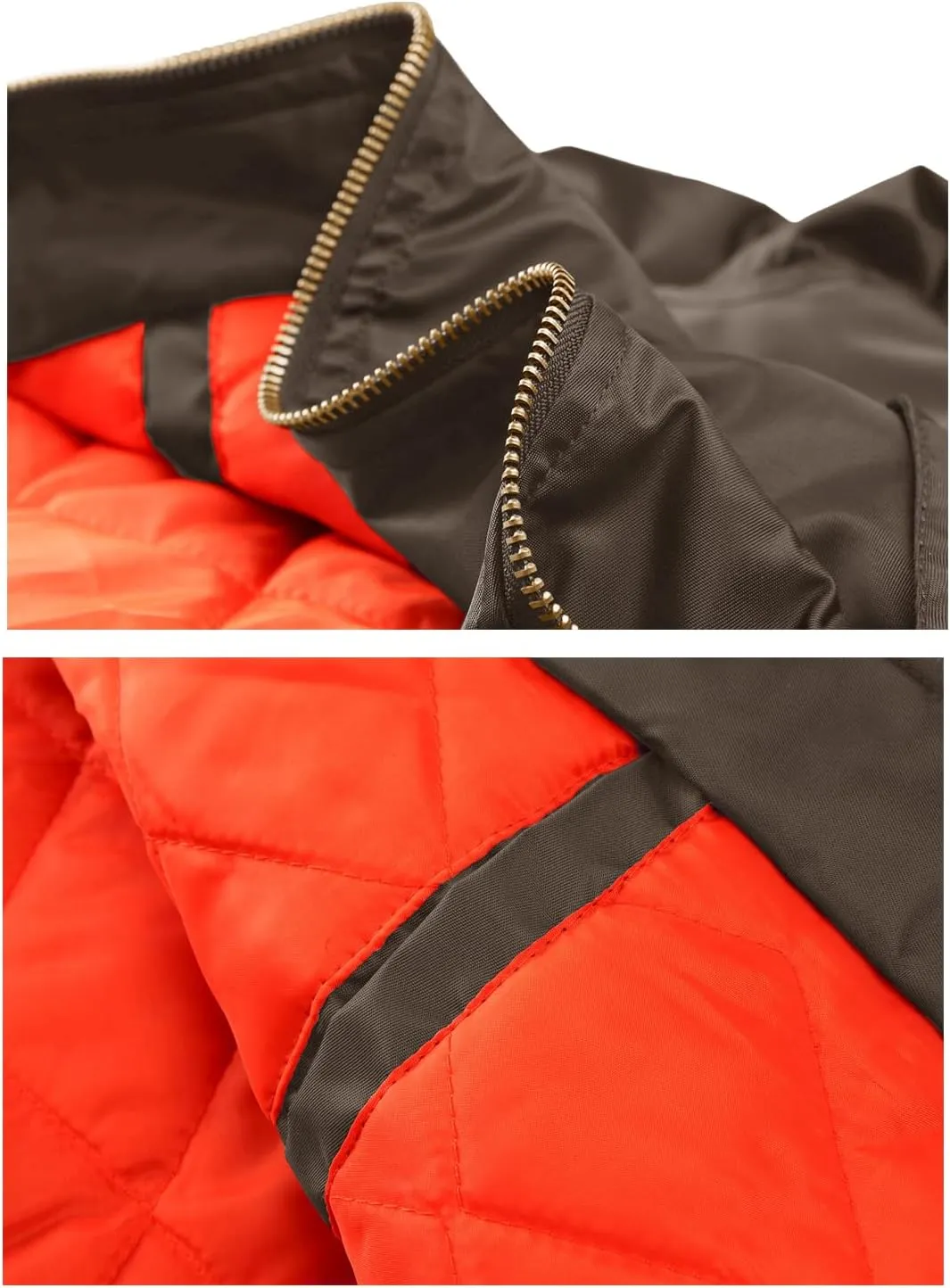 TACVASEN Men's Jackets-Bomber Jacket Fall Winter Warm Windbreaker Full Zip Casual Padded Coats
