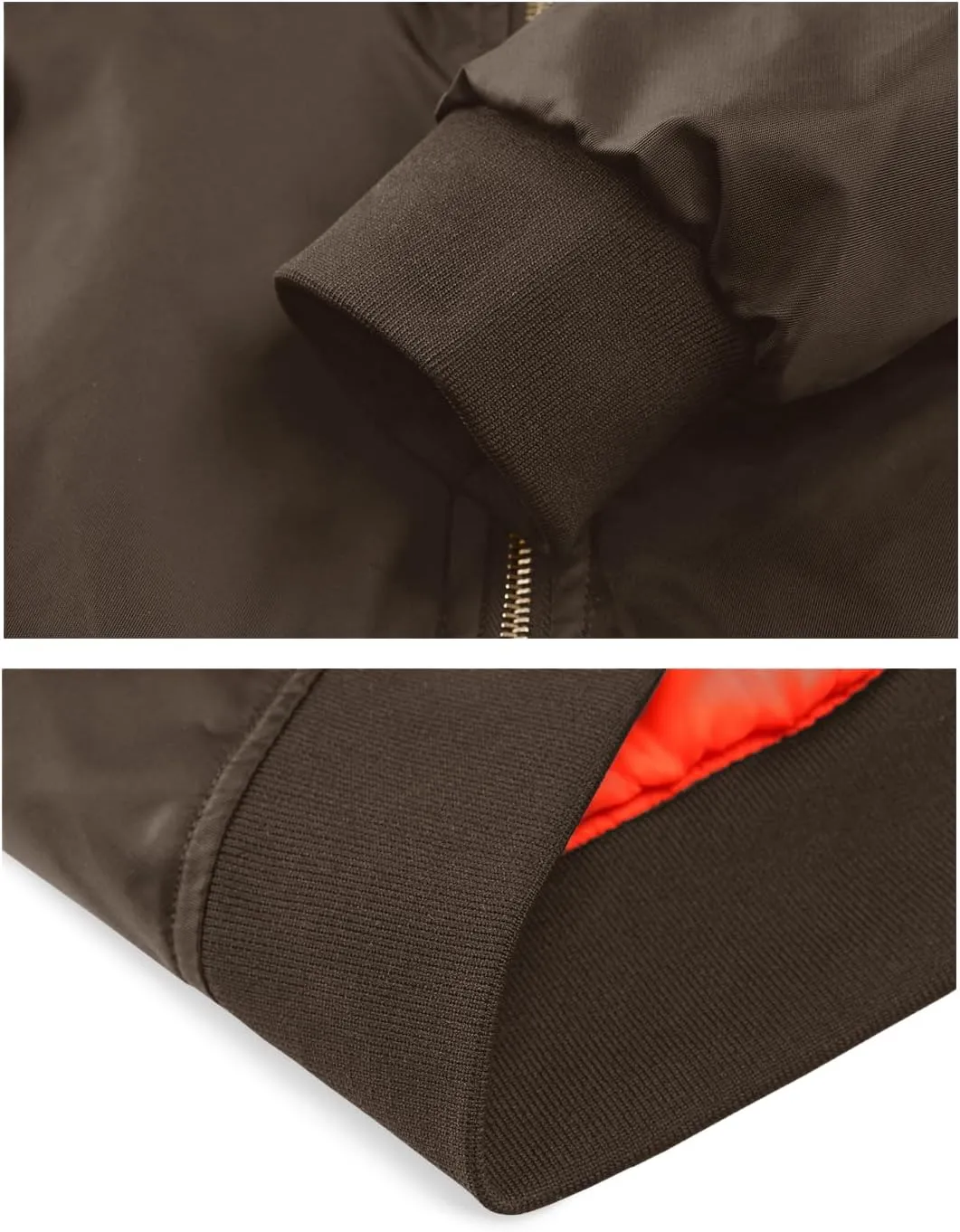 TACVASEN Men's Jackets-Bomber Jacket Fall Winter Warm Windbreaker Full Zip Casual Padded Coats