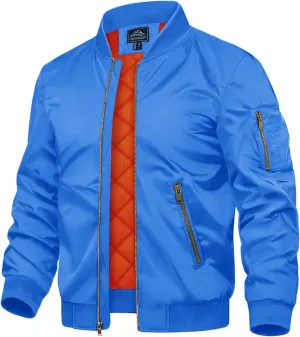 TACVASEN Men's Jackets-Bomber Jacket Fall Winter Warm Windbreaker Full Zip Casual Padded Coats