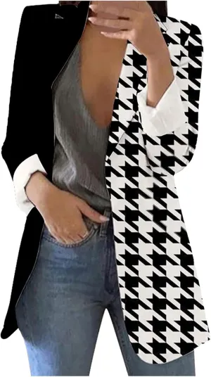 WANZZXCSL Womens Casual Blazers Business Casual Dressy Long Sleeve Lightweight Jackets Spring Summer Cardigan Work Suit