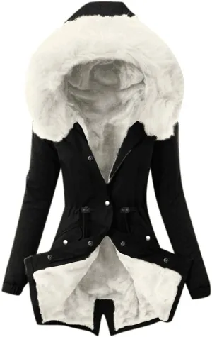 Warm Winter Fashion Coats,2023 Womens Hooded Jackets Thick Padded Loose Fleece Outerwear Oversized Faux Fur Coats