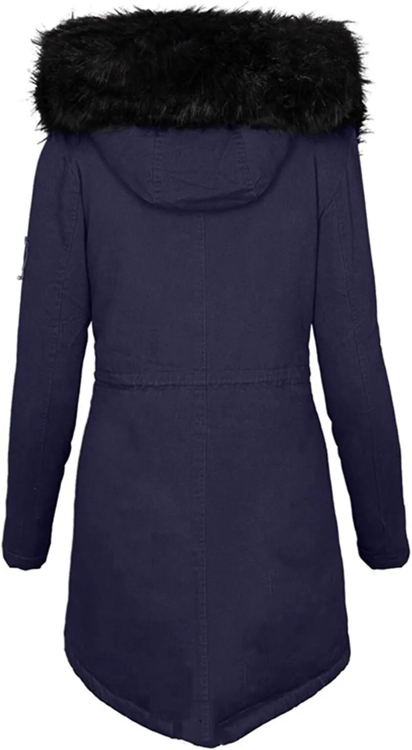 Warm Winter Fashion Coats,2023 Womens Hooded Jackets Thick Padded Loose Fleece Outerwear Oversized Faux Fur Coats