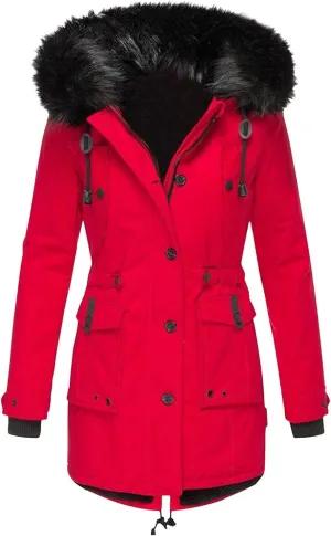 Warm Winter Fashion Coats,2023 Womens Hooded Jackets Thick Padded Loose Fleece Outerwear Oversized Faux Fur Coats