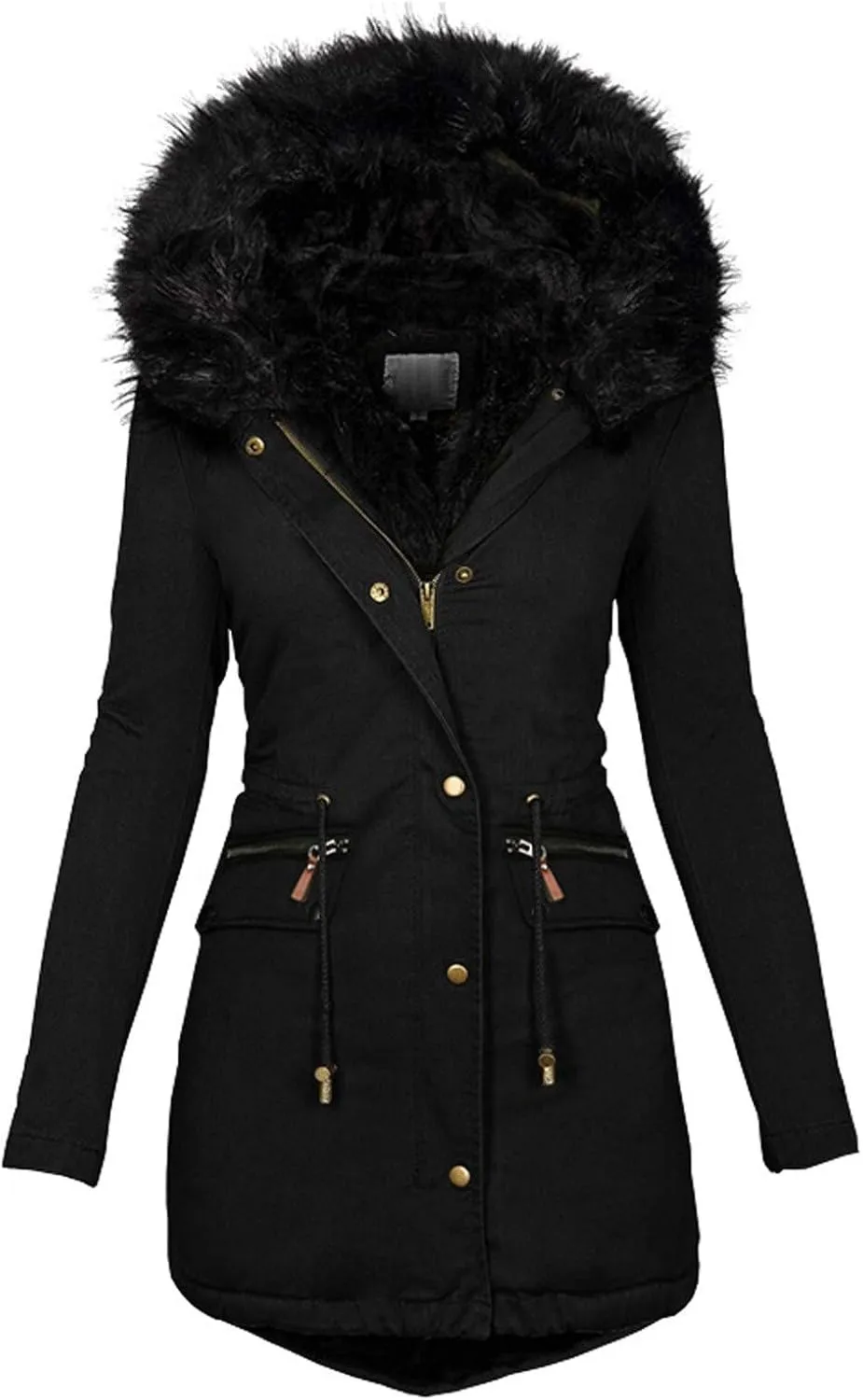 Warm Winter Fashion Coats,2023 Womens Hooded Jackets Thick Padded Loose Fleece Outerwear Oversized Faux Fur Coats