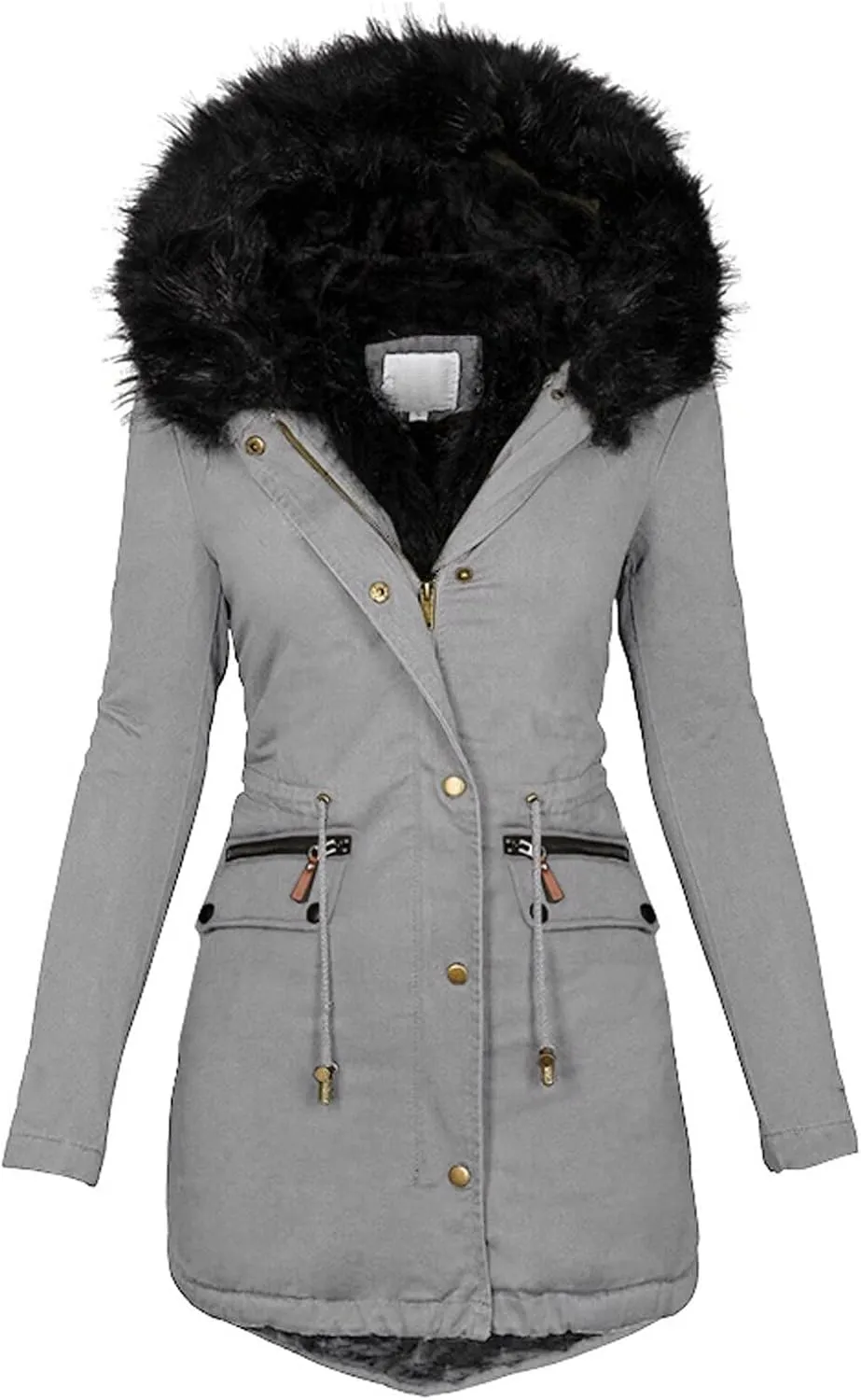 Warm Winter Fashion Coats,2023 Womens Hooded Jackets Thick Padded Loose Fleece Outerwear Oversized Faux Fur Coats