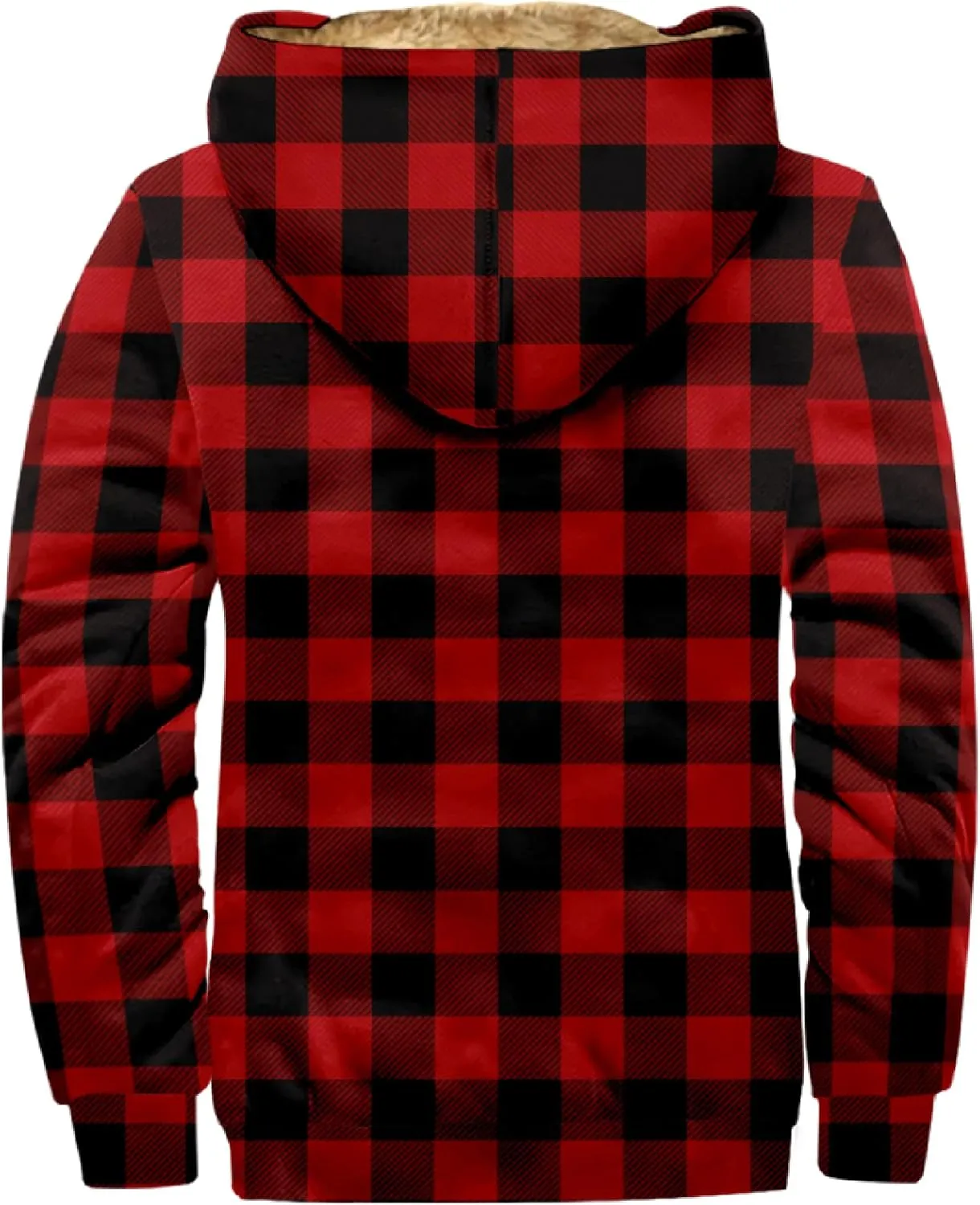 Winter Jacket For Mens Zip Up Casual Long Sleeve Thickened Vintage Hoodies Fashion Padded Coats
