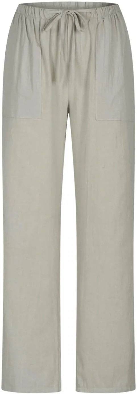 Women Drawstring Solid Color Trousers Soft Loose Wide Leg Pants Casual Lightweight Straight Leg Pants with Pockets