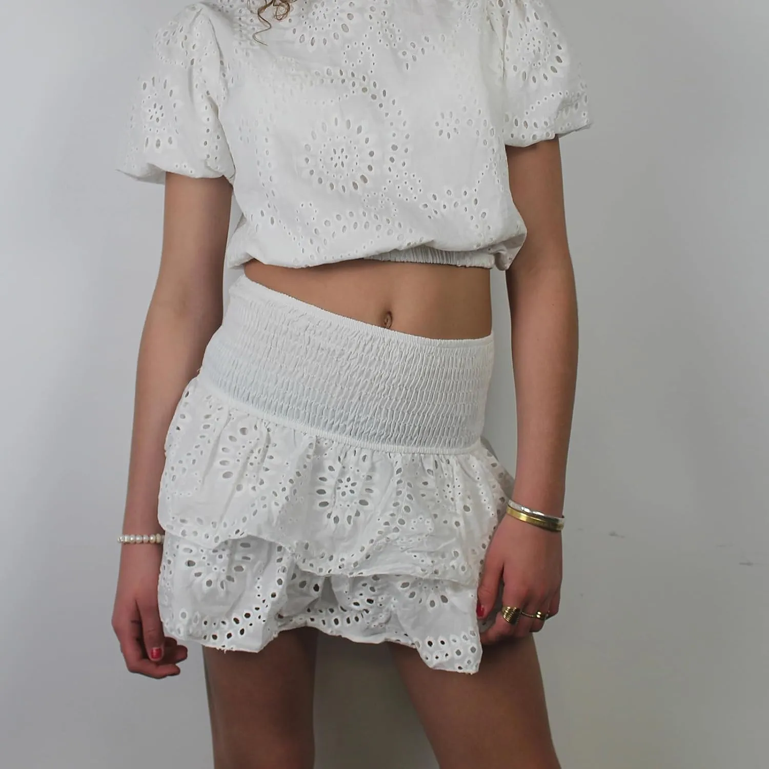 Women Floral Lace Mini Skirts Y2K Low Waist Pleated Ruffled Hem Layered Skirts Short Skirts Aesthetic Streetwear
