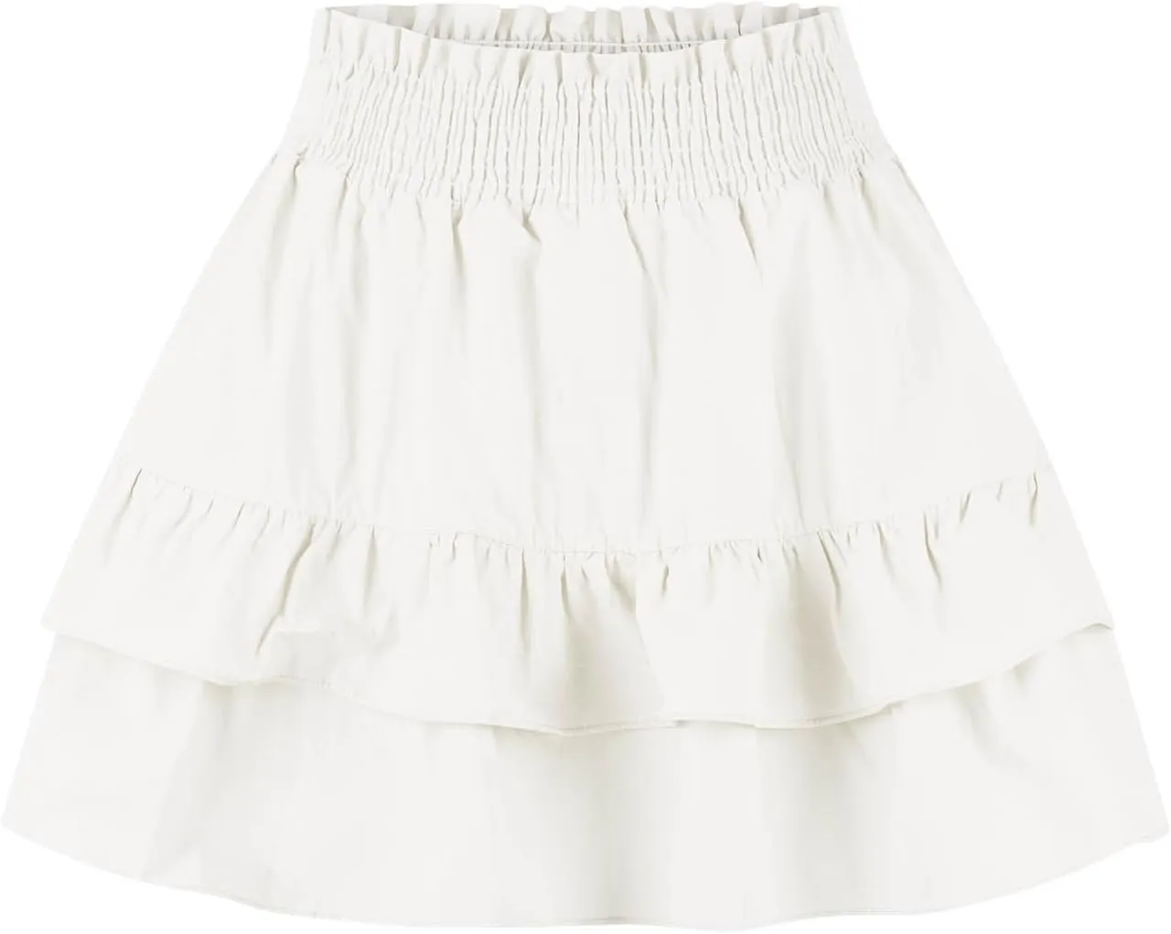 Women Ruffle Mini Skirts Smocked Waist Pleated Tiered Ruffle Hem Short Skirt Summer Casual Half Dress 2025 New