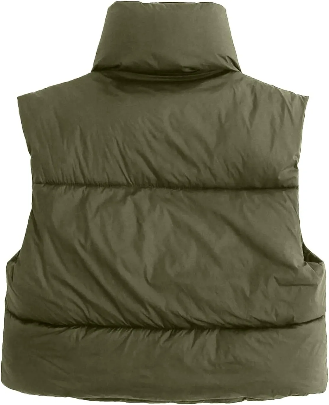 Women Winter Coats Cropped Puffer Vests Lightweight Zip up Jackets Sleeveless Warm Vest Padded Coats