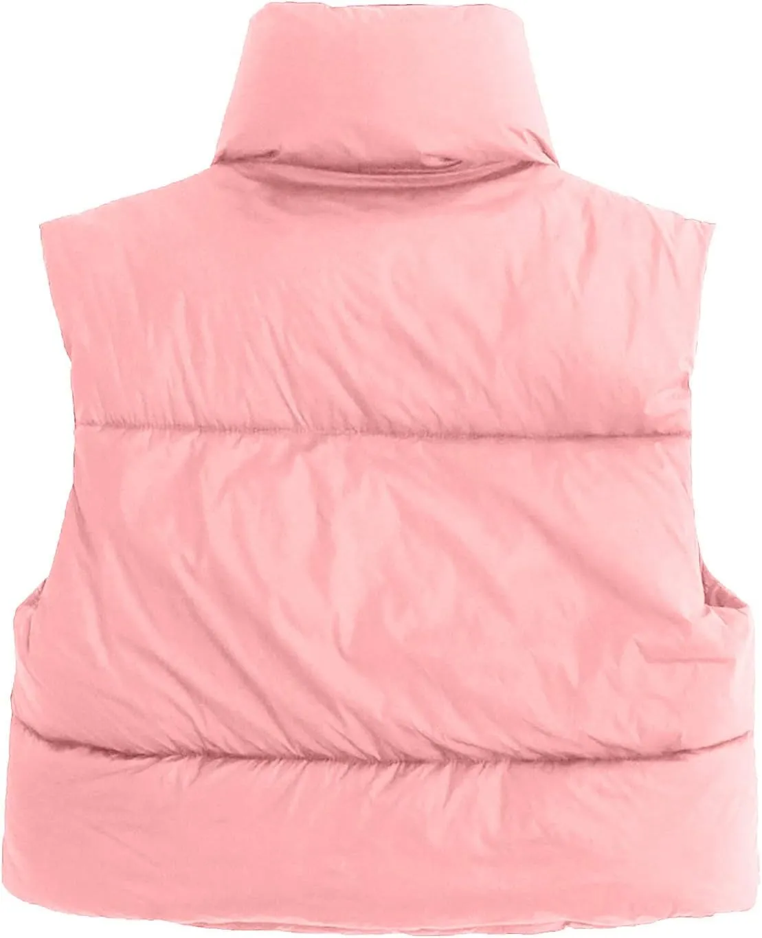 Women Winter Coats Cropped Puffer Vests Lightweight Zip up Jackets Sleeveless Warm Vest Padded Coats