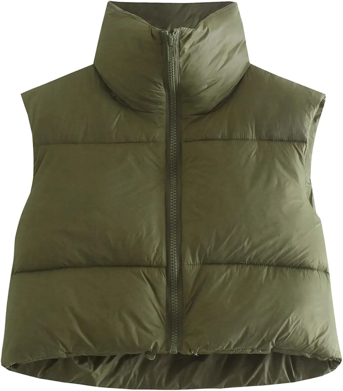 Women Winter Coats Cropped Puffer Vests Lightweight Zip up Jackets Sleeveless Warm Vest Padded Coats