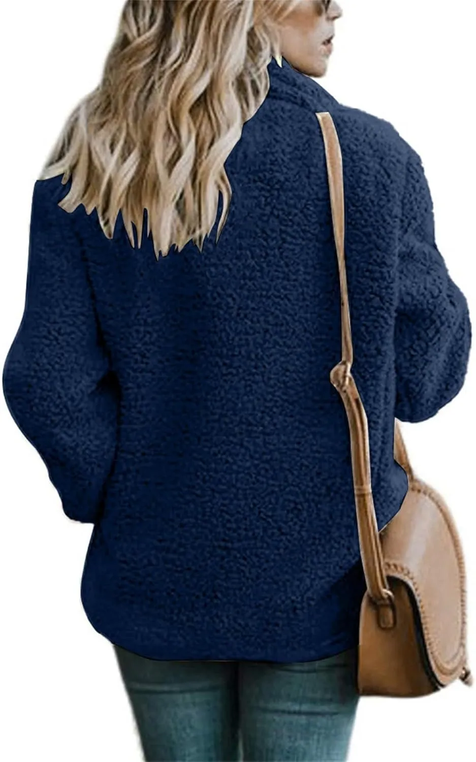 Women's 2024 Winter Faux Fur Coats Lapel Long Sleeve Fuzzy Fleece Outerwear Button Sherpa Trench Jackets Fall Outfits