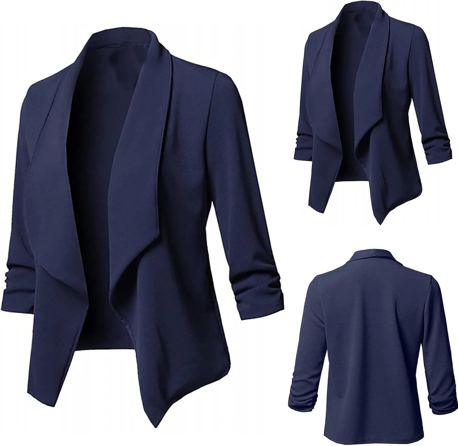 Women's Business Casual Blazers Lightweight Office Jacket Plus Size Open Front Blazer Cropped Blazer Dressy Jackets