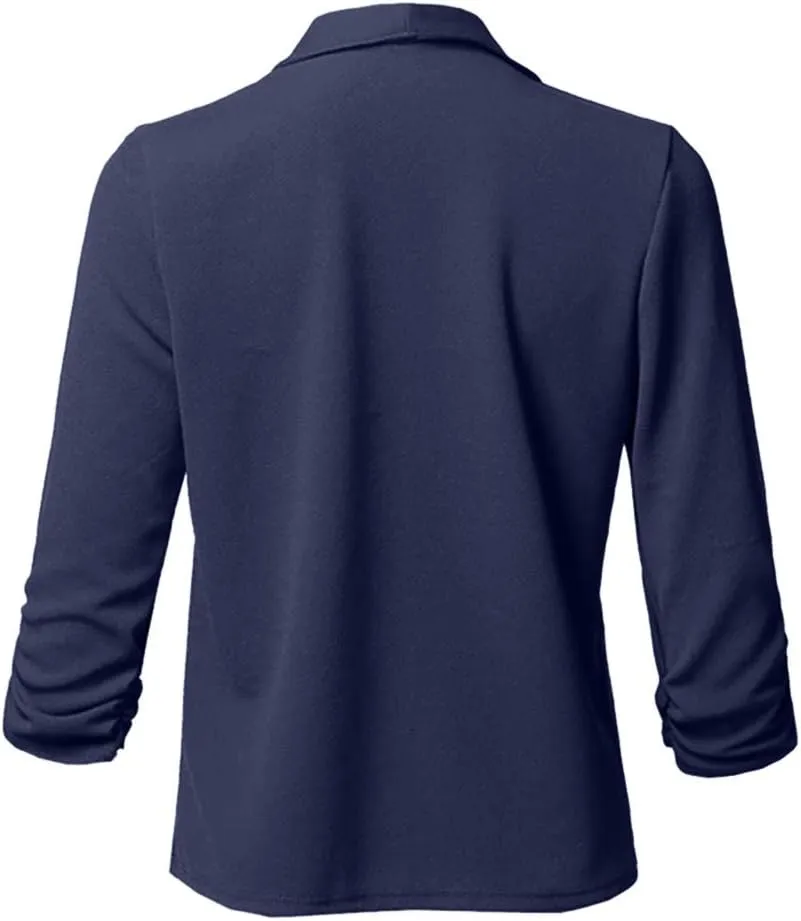 Women's Business Casual Blazers Lightweight Office Jacket Plus Size Open Front Blazer Cropped Blazer Dressy Jackets