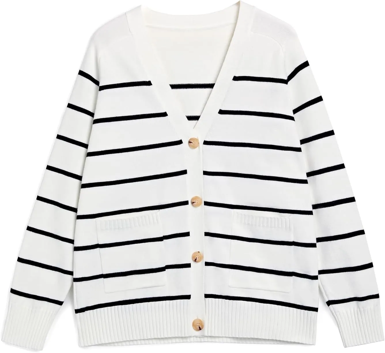Women's Cardigan Sweaters 2024 Fall Oversized Lightweight Cardigans Open Front Button Knit Outerwear with Pockets