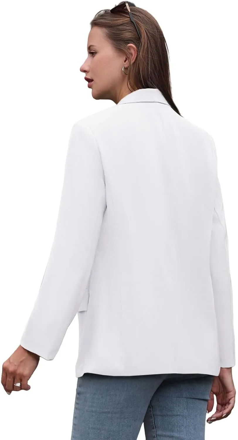 Womens Casual Blazers Open Front Long Sleeve Fashion Suit Jacket Work Office Suit 2025 Spring Fall Trendy