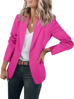 Womens Casual Blazers Open Front Long Sleeve Notch Lapel Blazers Work Blazer Jackets Business Outfits