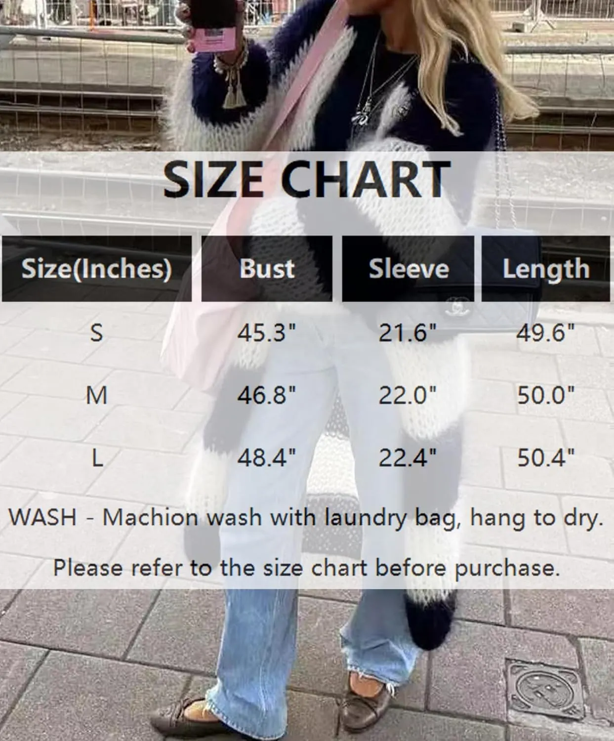 Womens Color Block Striped Cardigan Sweaters Loose Knitted Long Open Front Cardigans