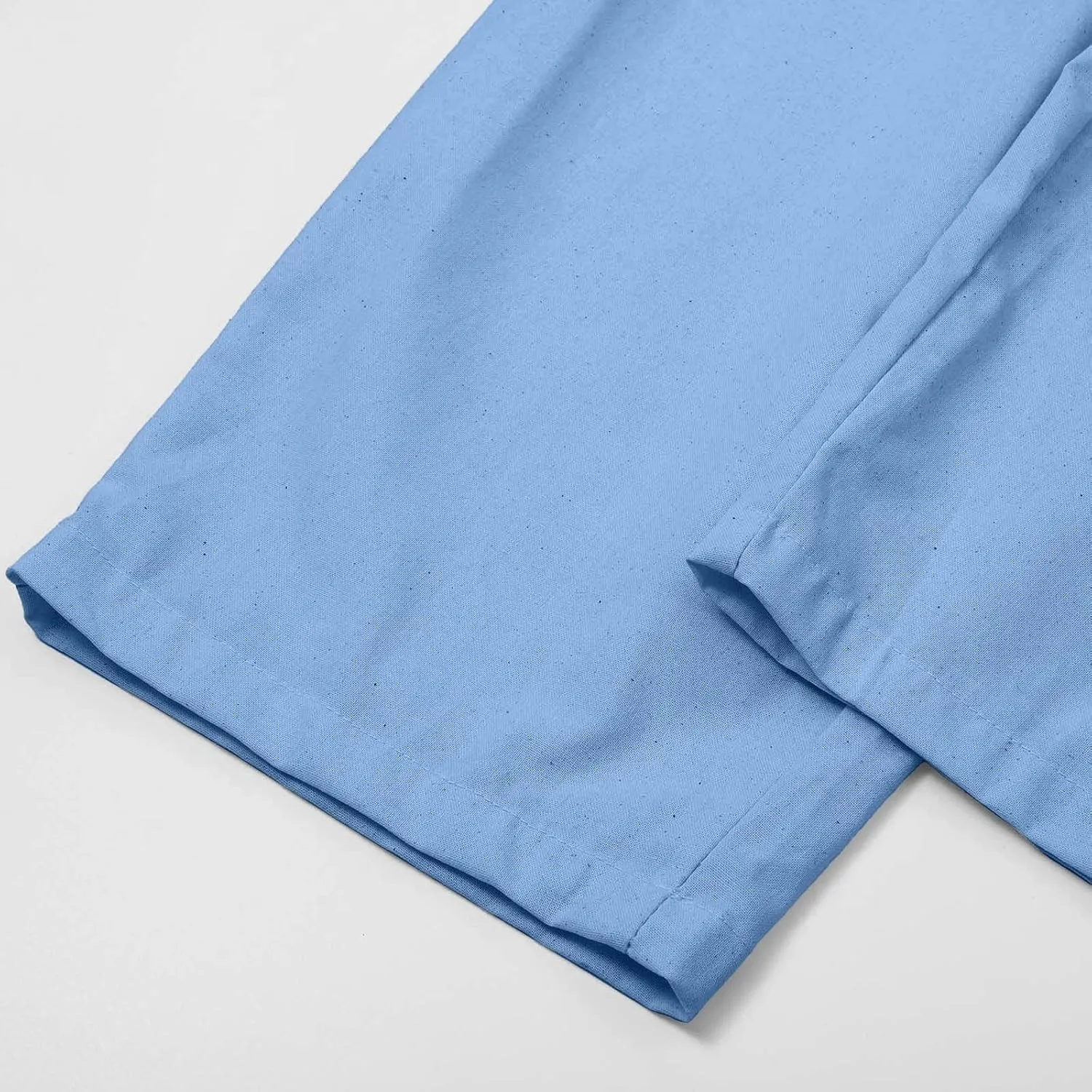 Womens Cotton Linen Straight Leg Pants Summer Drawstring Elastic High Waist Pants Casual Trousers with Pockets