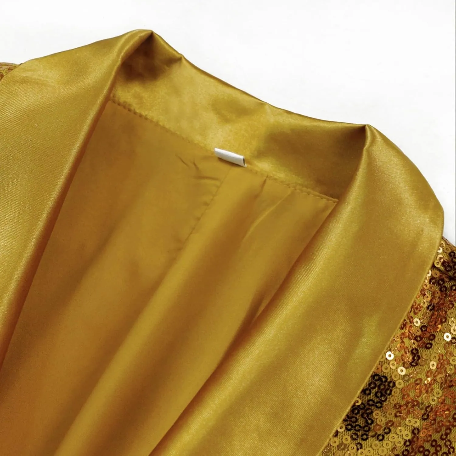 Women's Fashionable and Sexy Solid Color Deep V Long Sleeved Dress with Button Pockets Sequin Warm Winter Jackets