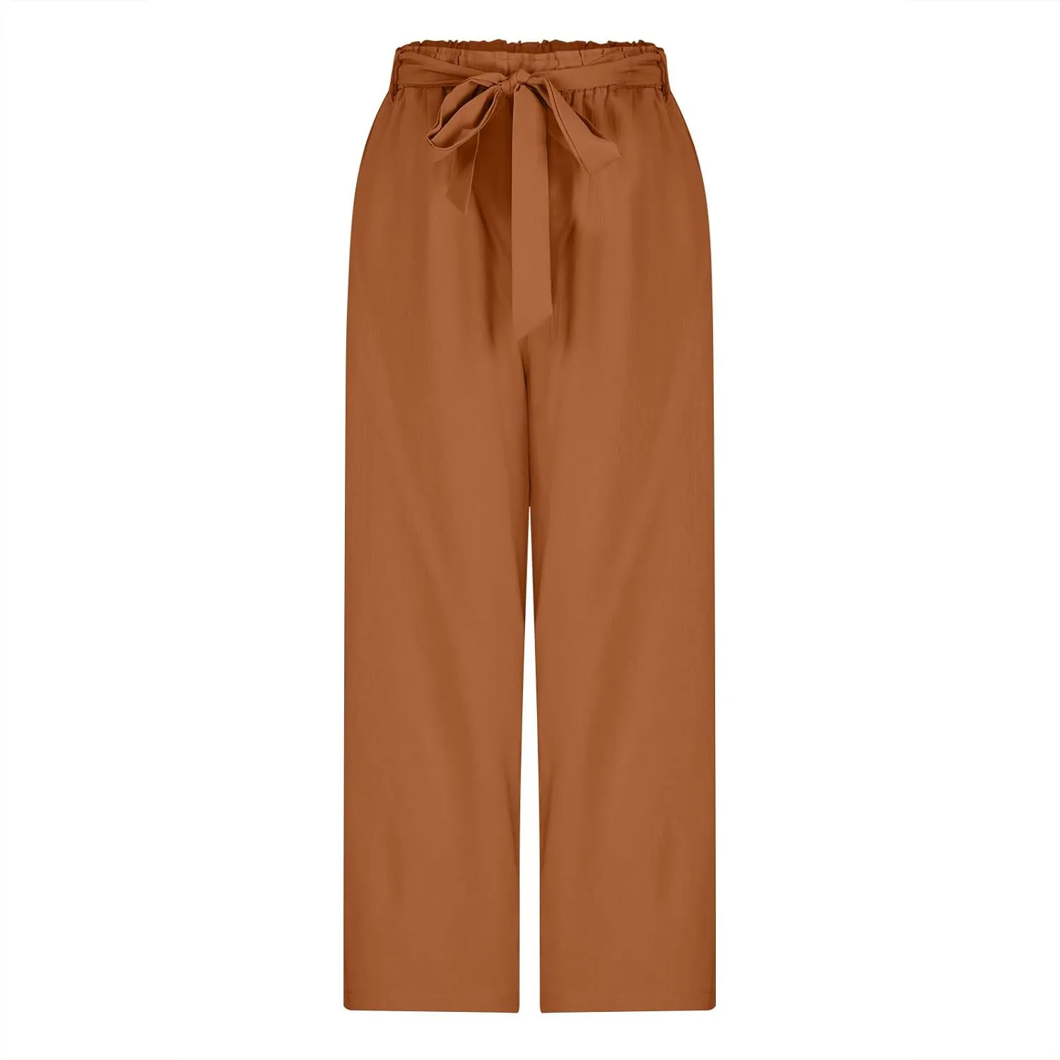 Women's High Waist Wide Leg Pants Casual Dressy Drawstring Palazzo Pant Relaxed Solid Straight Trousers with Pockets