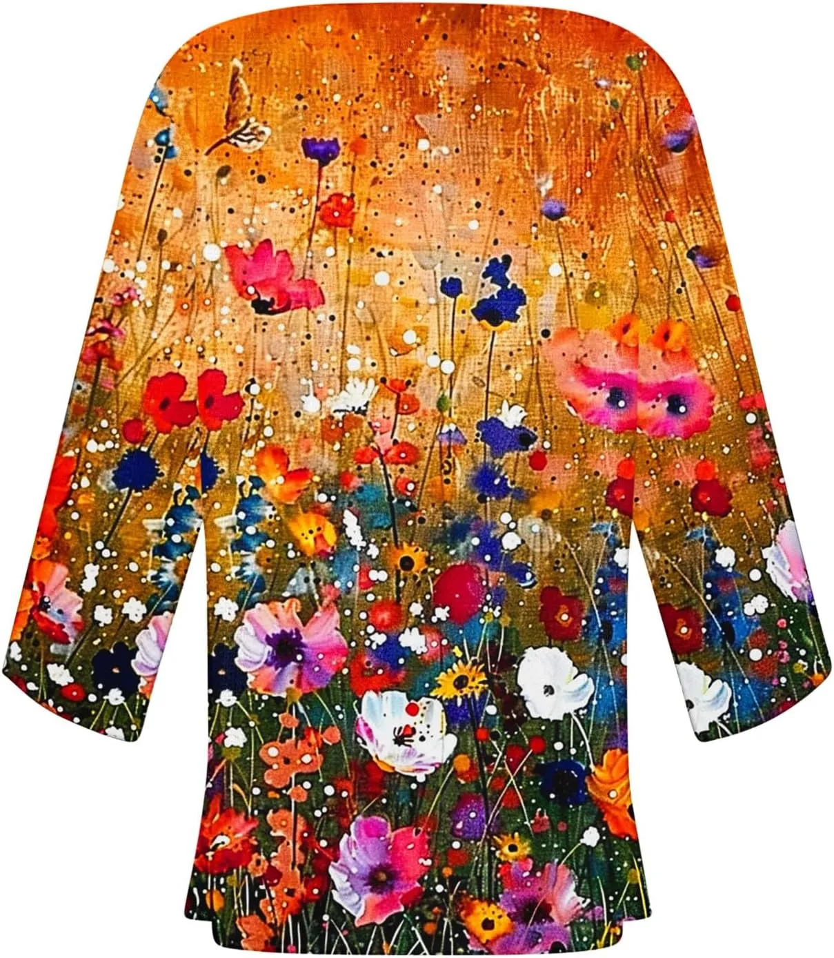Women's Kimono Cardigan Floral Print Beach Cover Ups 3/4 Sleeve Boho Casual Open Front Tops Hawaii Vacation Outfits