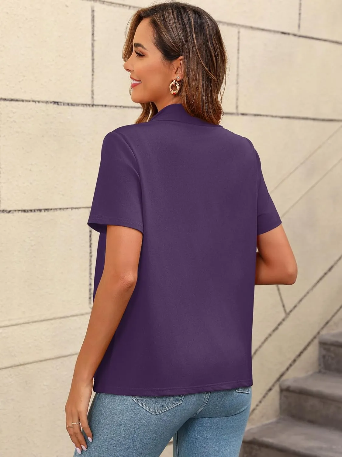 Women's Lightweight Open Front Cardigans Short Sleeve Casual Soft Summer Cardigan With Pockets S-2XL