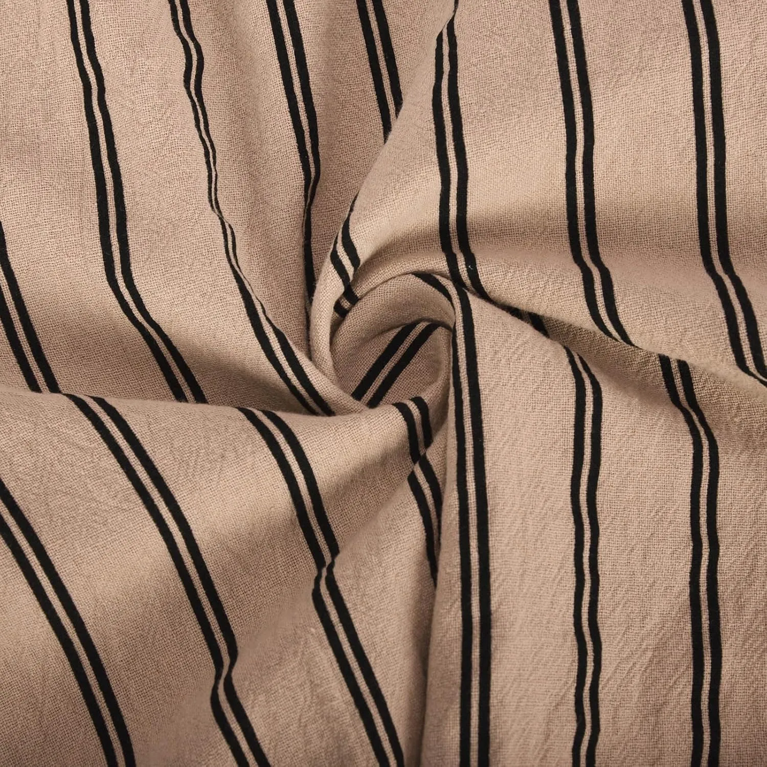 Womens Linen Stripe Pants Summer Boho Pants for 2024 Straight Leg Pants Elastic Waist Pants Loose Fitting Pants