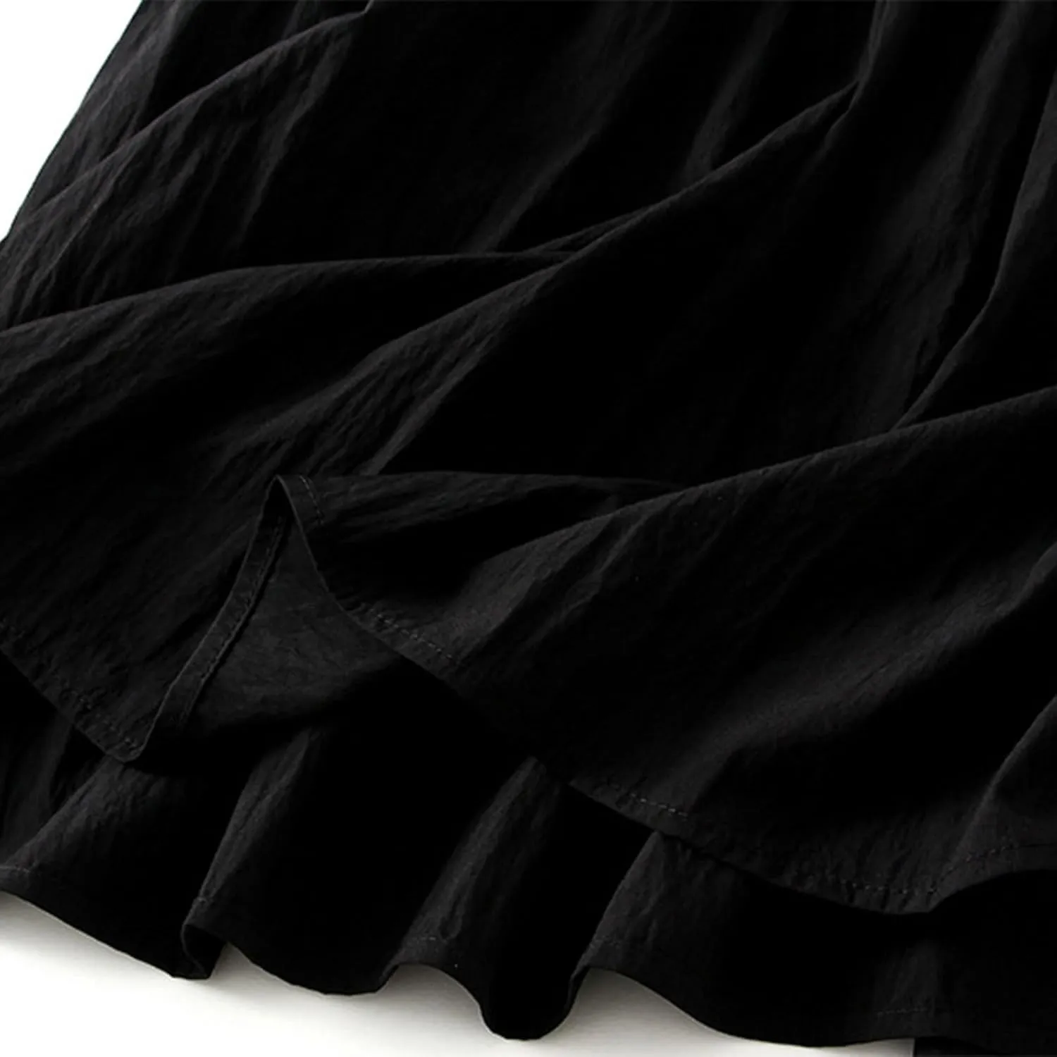 Womens Summer Boho Flowy Swing Tiered A-Line Midi Skirt Stretch Waist A-Line Big Swing Peasant Skirt 2025 Trendy