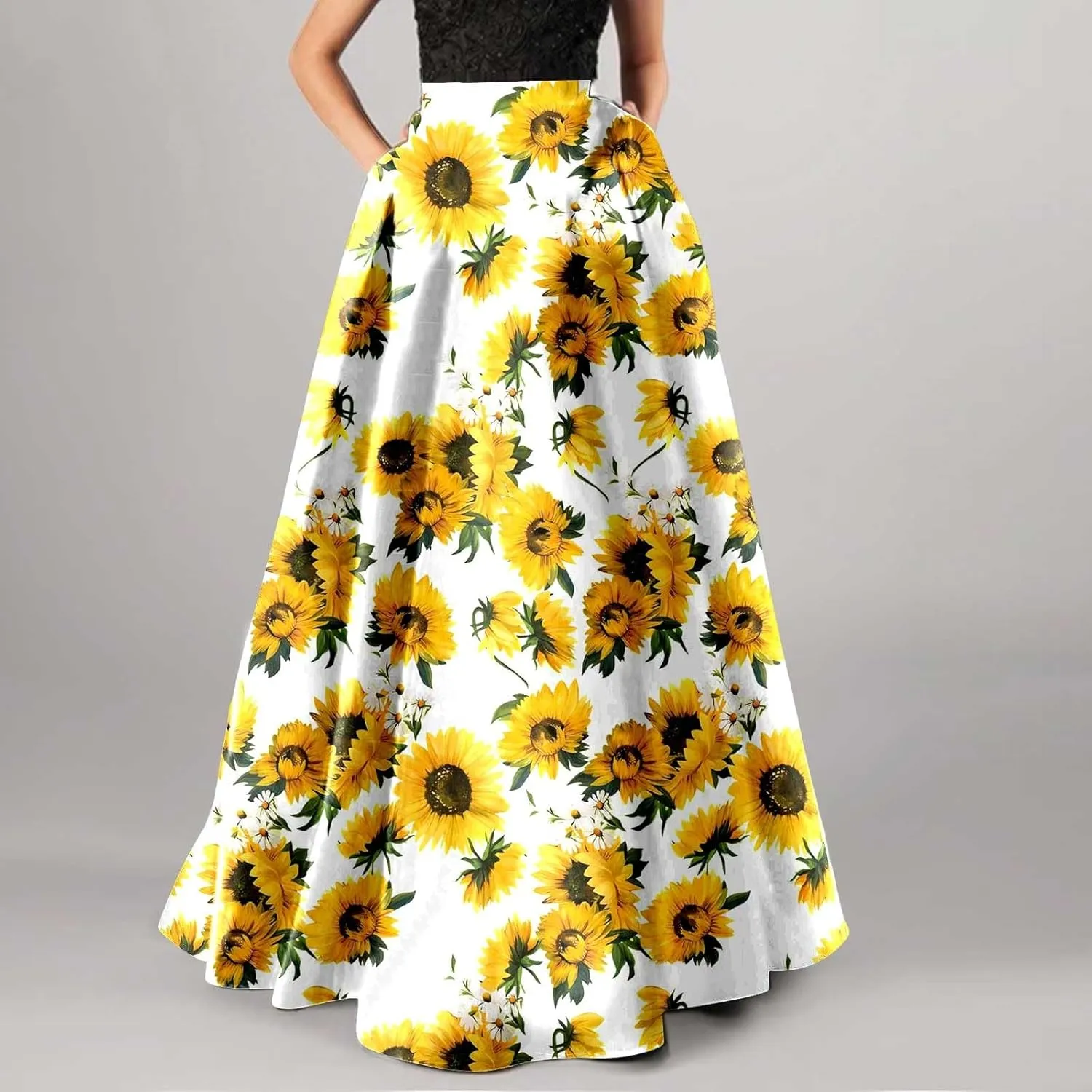 Womens Summer Maxi Skirt Boho Long Skirts Pleated Dress Casual 2025 A Line Plus Size Tiered Beach Vacation Clothing