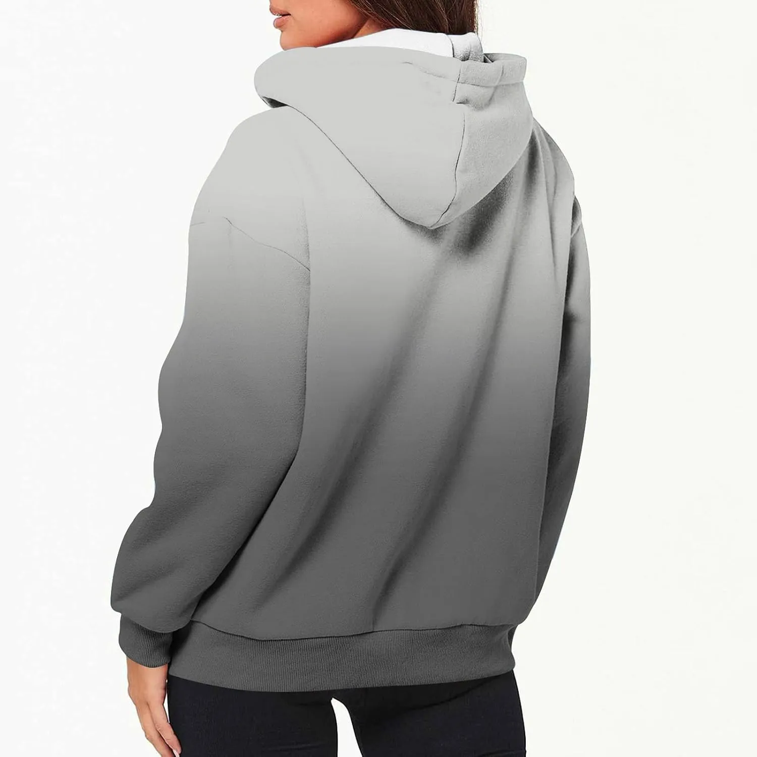 Womens Tie Dye Zip Up Hoodies Oversized Fleece Lined Hooded Sweatshirts Teen Girl Y2K Sherpa Jackets with Pockets