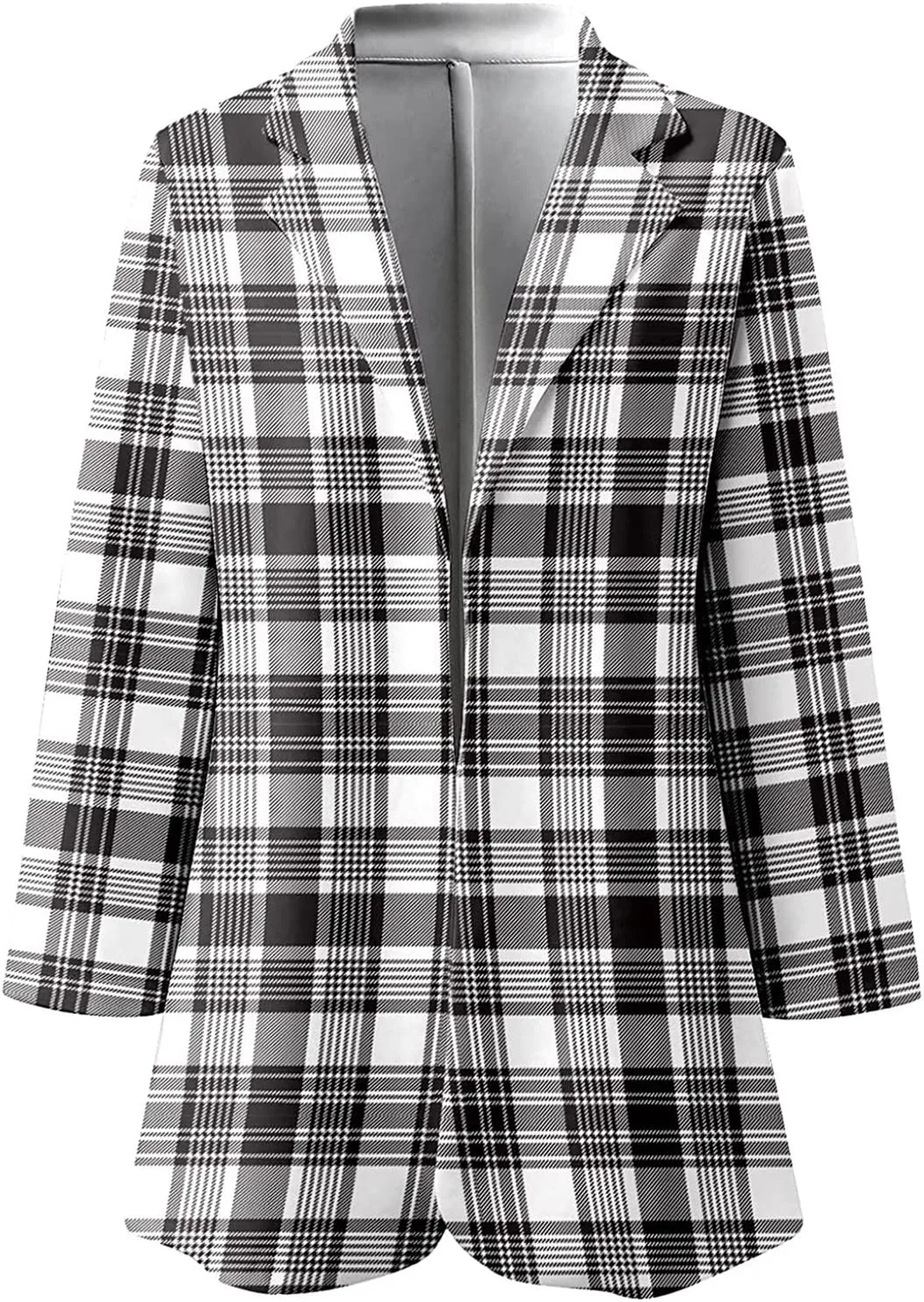 ZEFOTIM Women Blazer Fitted Fashion Plus Size Floral/Striped Coat Trendy Business 2024 Blazer